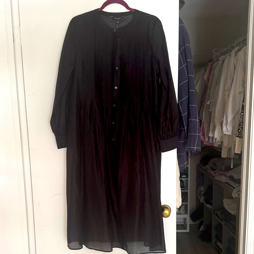 BR black Button-Up Dress